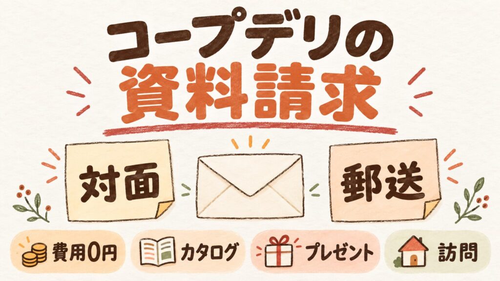 コープデリの資料請求｜対面と郵送の違いと届くもの