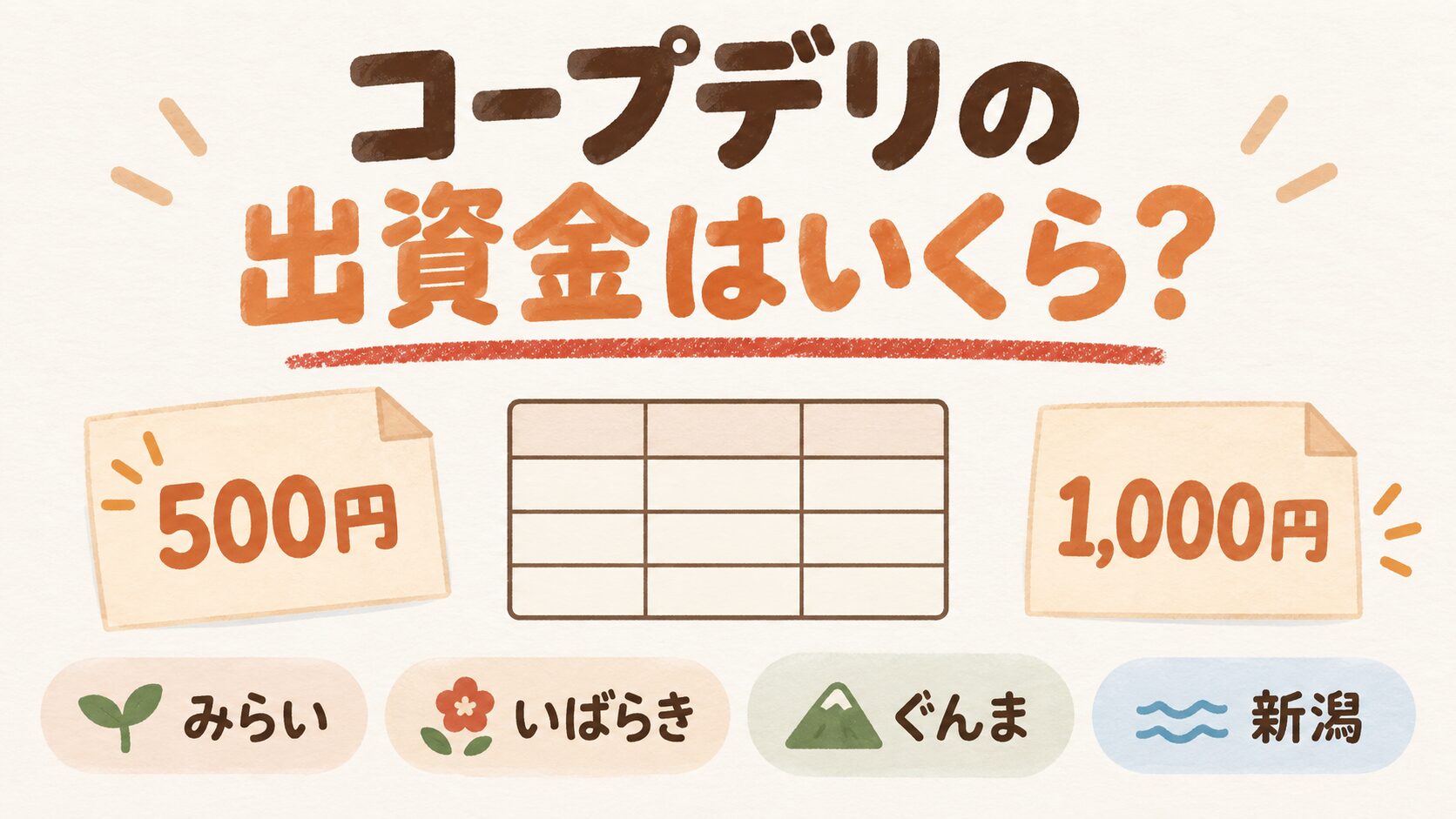 コープデリの出資金はいくら？生協別の金額と返金時期