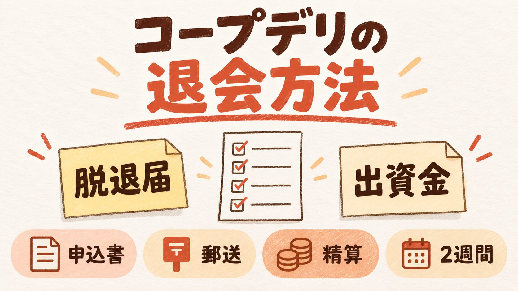 コープデリの退会方法|手順と出資金が返るまで
