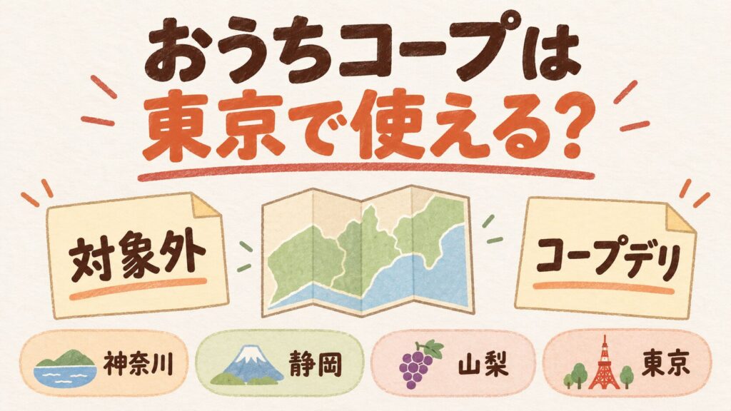 おうちコープは東京で使える？対象エリアと選び方