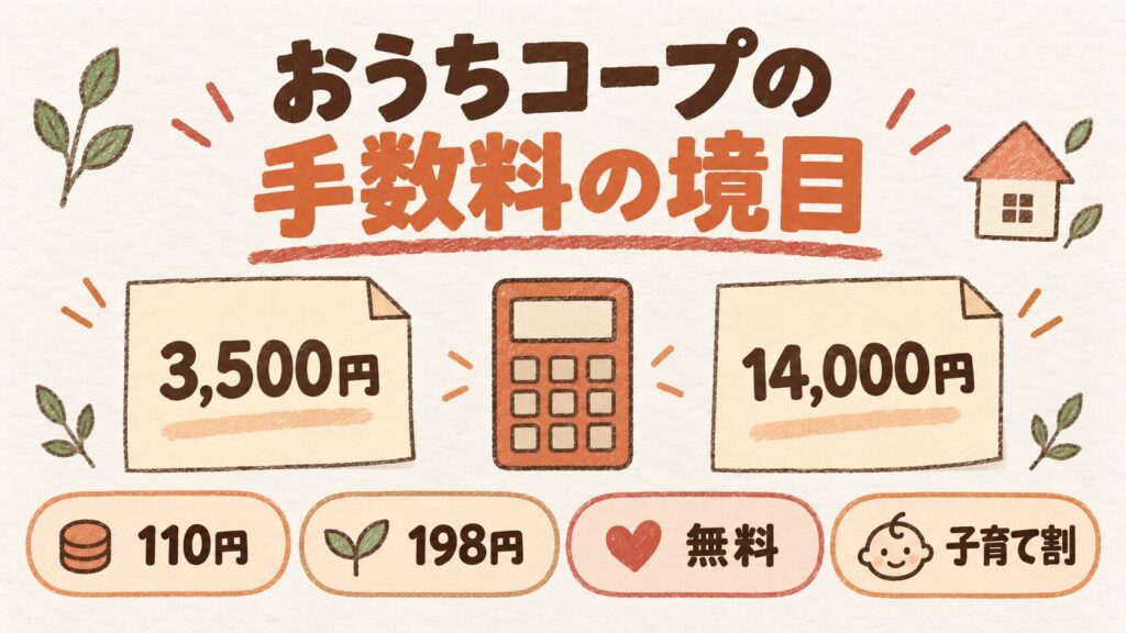 おうちコープの手数料｜3,500円と14,000円の境目
