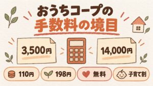 おうちコープの手数料｜3,500円と14,000円の境目